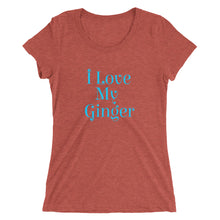 Ladies' I Love My Ginger short sleeve t-shirt